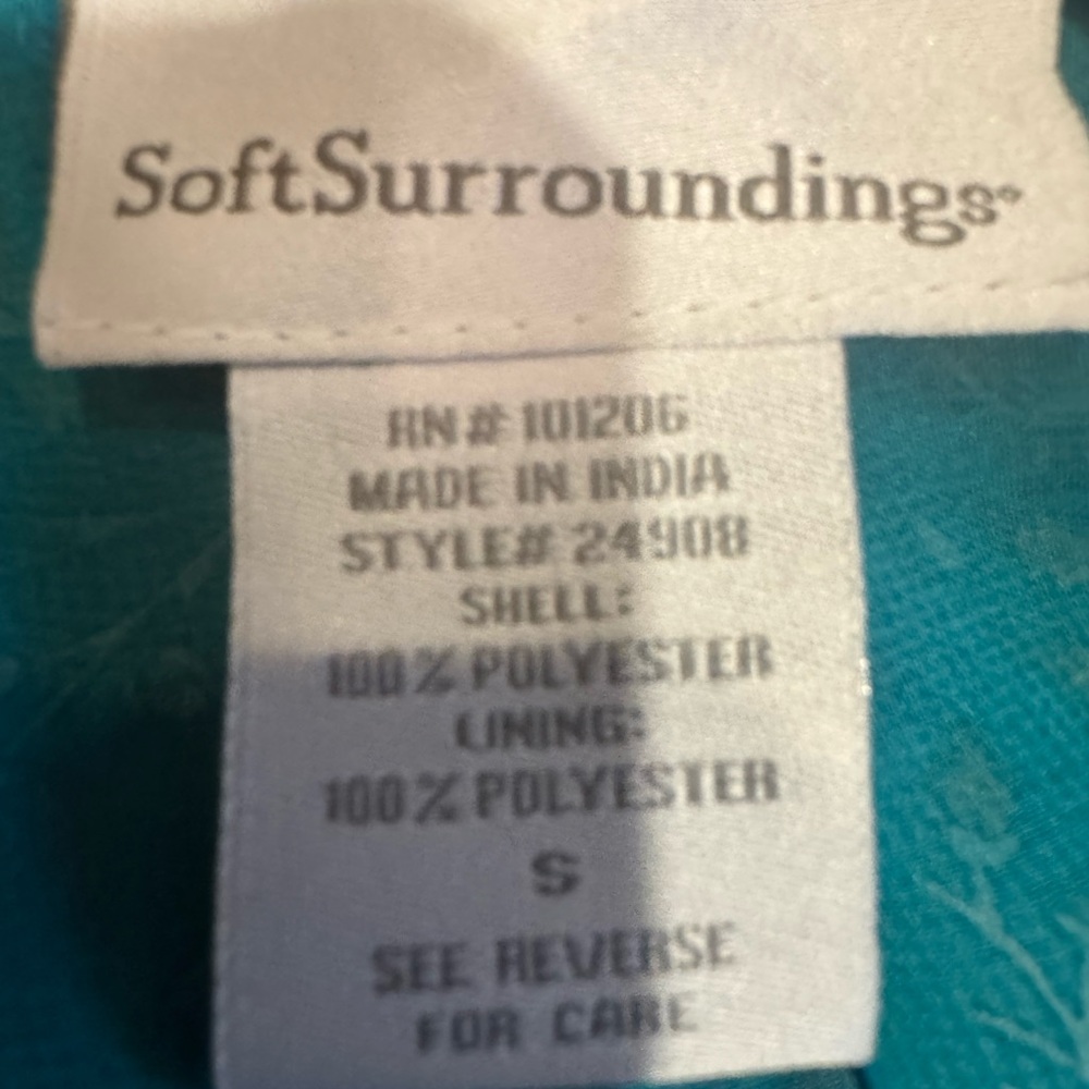 Soft Surroundings Teal and Yellow Maxi Skirt - Picture 5 of 6